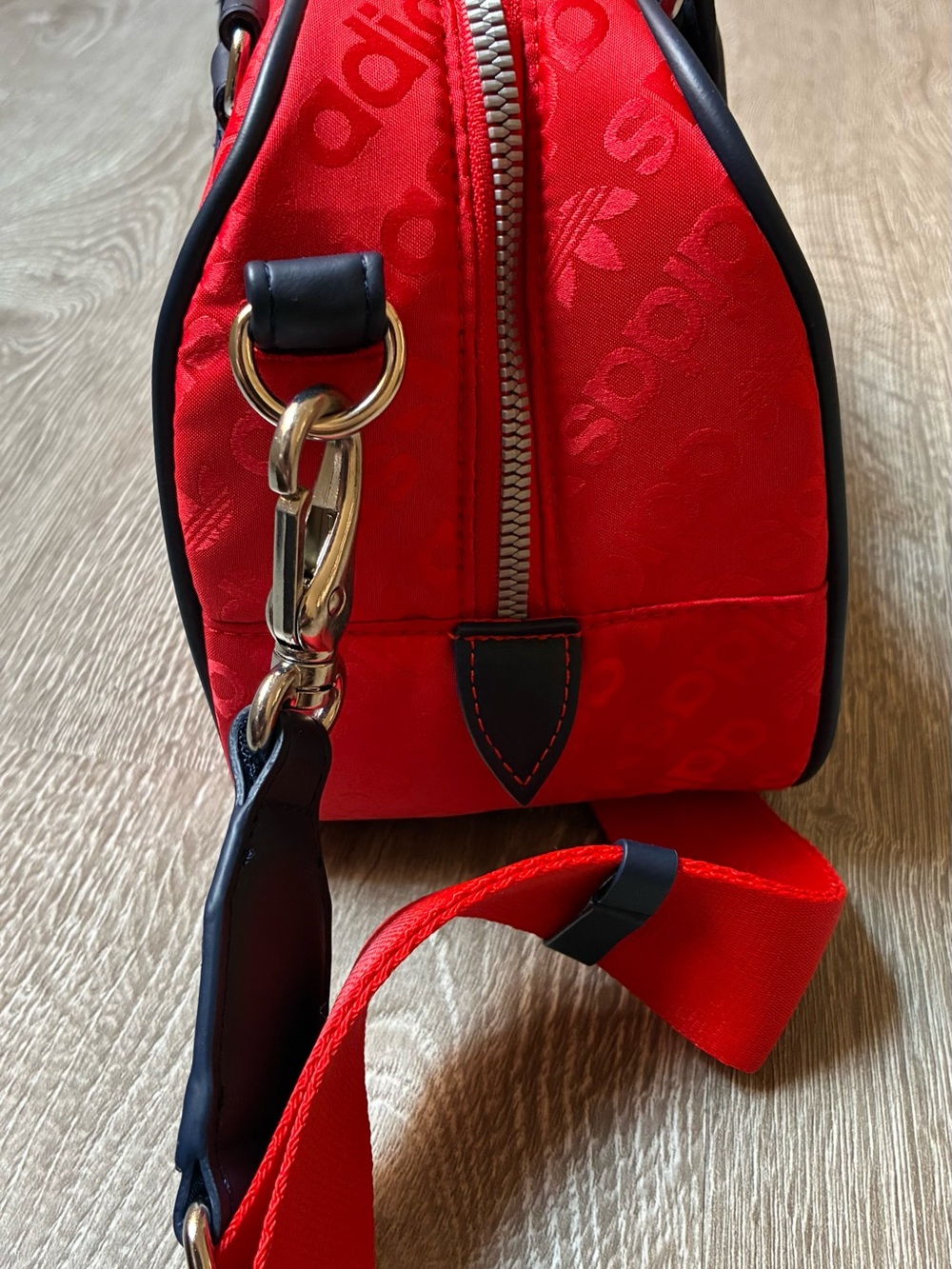 Adidas Originals Red Mini Duffle Bag Y2K Monogram Crossbody NWT - Picture 10 of 10